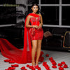 Glimmer Stylish Sweetheart Homecoming Dress Rhinestones Pleat Sequin Sleeveless Cocktail Ceremony Vestidos De Fiesta Customized - MAGUSTA BEAUTY