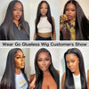 Glueless Wigs Human Hair Ready To Wear Bone Straight Human Hair Wigs 30 Inch Pre Cut 4X4 5X5 Hd Lace Closure Wig 100% Human Hair - MAGUSTA BEAUTY