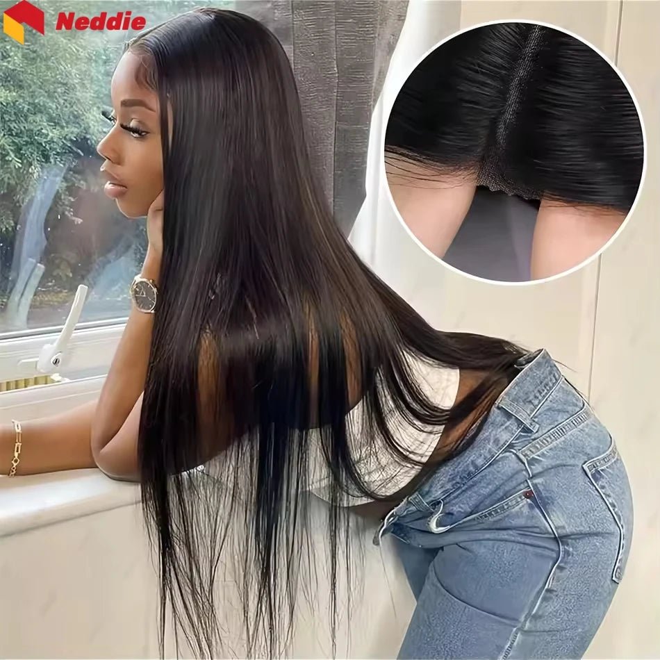 Glueless Wigs Human Hair Ready To Wear Bone Straight Human Hair Wigs 30 Inch Pre Cut 4X4 5X5 Hd Lace Closure Wig 100% Human Hair - MAGUSTA BEAUTY