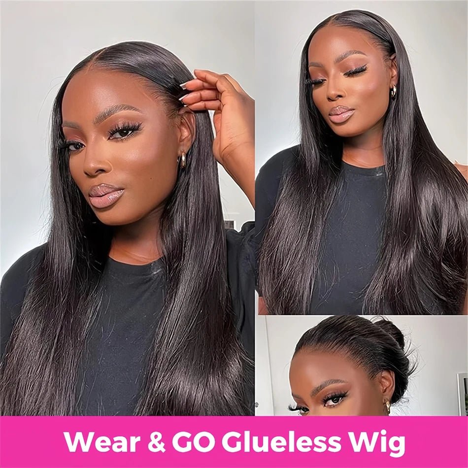 Glueless Wigs Human Hair Ready To Wear Bone Straight Human Hair Wigs 30 Inch Pre Cut 4X4 5X5 Hd Lace Closure Wig 100% Human Hair - MAGUSTA BEAUTY