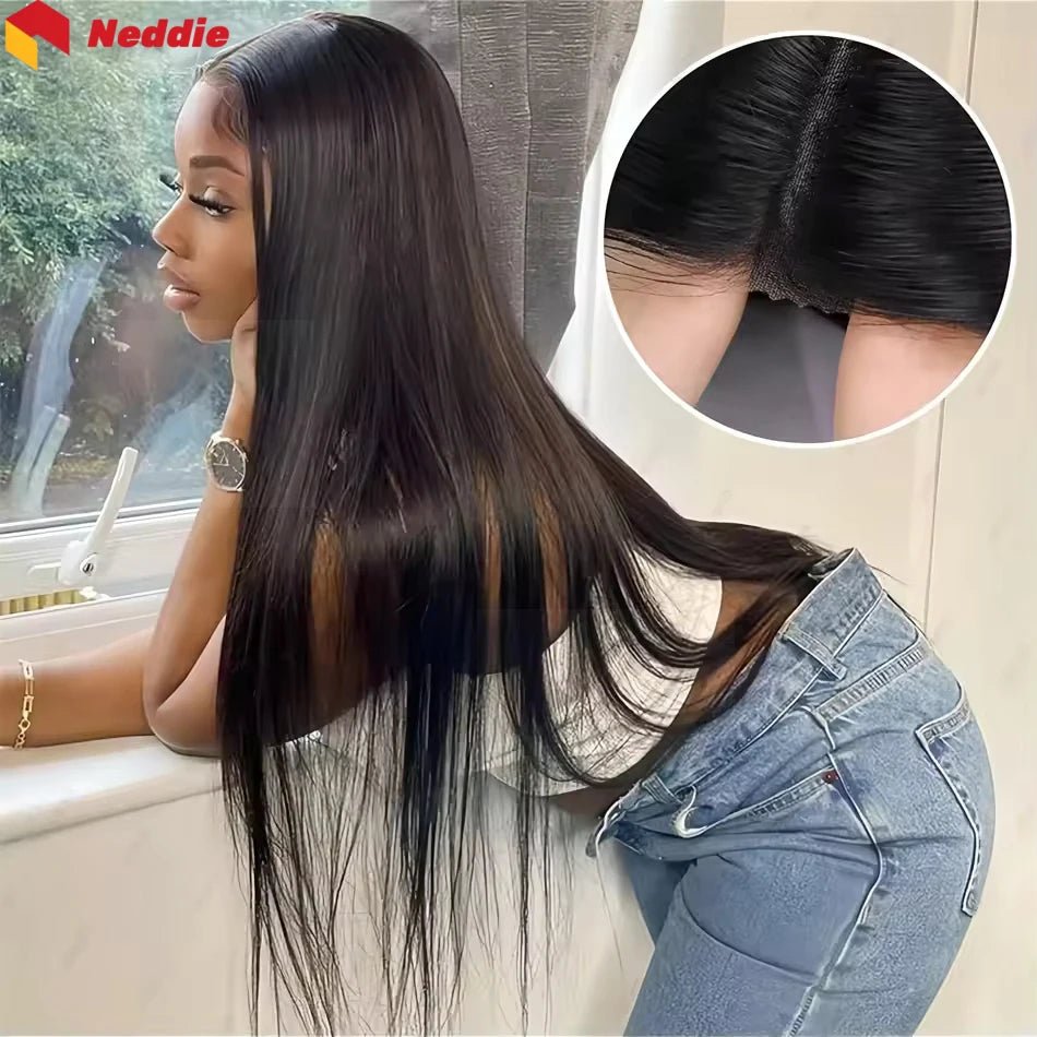 Glueless Wigs Human Hair Ready To Wear Bone Straight Human Hair Wigs 30 Inch Pre Cut 4X4 5X5 Hd Lace Closure Wig 100% Human Hair - MAGUSTA BEAUTY