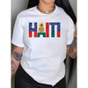 Haiti Flag Graphic T Shirt Haitian Crest Palm Trees Cotton Casual Crew Neck Tee - MAGUSTA BEAUTY