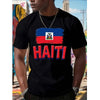 Haiti Football T Shirts Men's Sports T-shirts Haitian Flag Street Oversized Tops Unisex Casual Graphic Tees Tops Y2k Mens Gifts - MAGUSTA BEAUTY