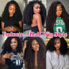 Half Wig Human Hair Wigs 200% Half Wig Kinky Curly Human Hair Wigs 3 In 1 Invisible Hairline Wear Go With Drawstring Seamless - MAGUSTA BEAUTY