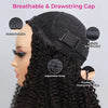 Half Wig Human Hair Wigs 200% Half Wig Kinky Curly Human Hair Wigs 3 In 1 Invisible Hairline Wear Go With Drawstring Seamless - MAGUSTA BEAUTY