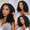 Half Wig Human Hair Wigs 200% Half Wig Kinky Curly Human Hair Wigs 3 In 1 Invisible Hairline Wear Go With Drawstring Seamless - MAGUSTA BEAUTY