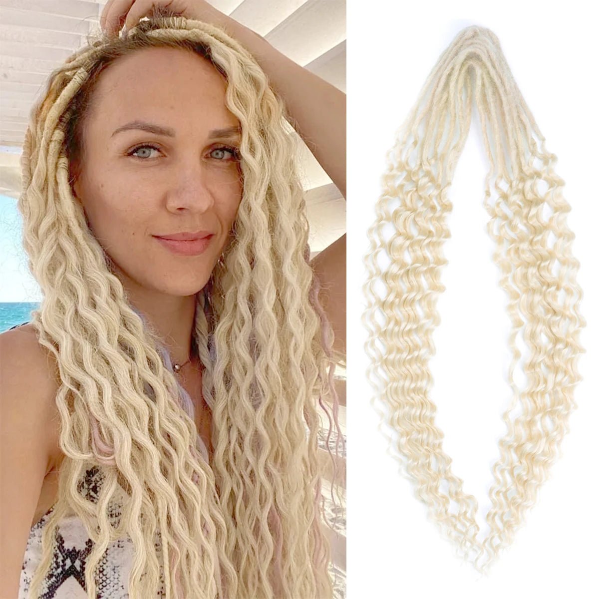 Handmade Dreadlocks Hair Extensions 24Inch Soft Crochet Dreadlock Braids Hair Synthetic Faux Locs Braids Hair For Women And Men - MAGUSTA BEAUTY