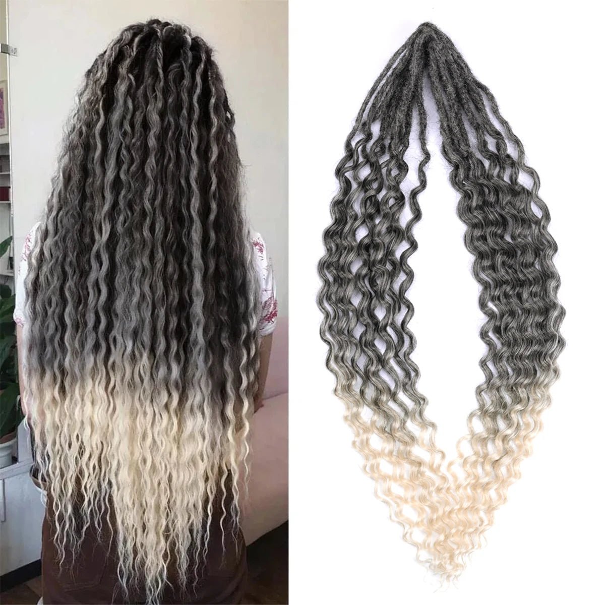 Handmade Dreadlocks Hair Extensions 24Inch Soft Crochet Dreadlock Braids Hair Synthetic Faux Locs Braids Hair For Women And Men - MAGUSTA BEAUTY