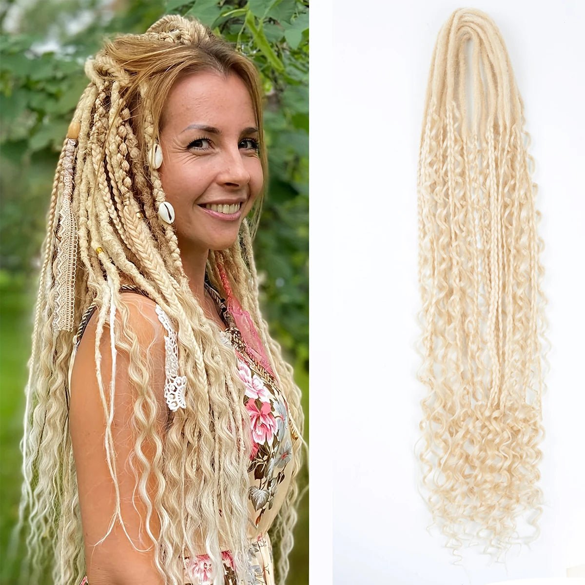 Handmade Dreadlocks Hair Extensions 24Inch Soft Crochet Dreadlock Braids Hair Synthetic Faux Locs Braids Hair For Women And Men - MAGUSTA BEAUTY