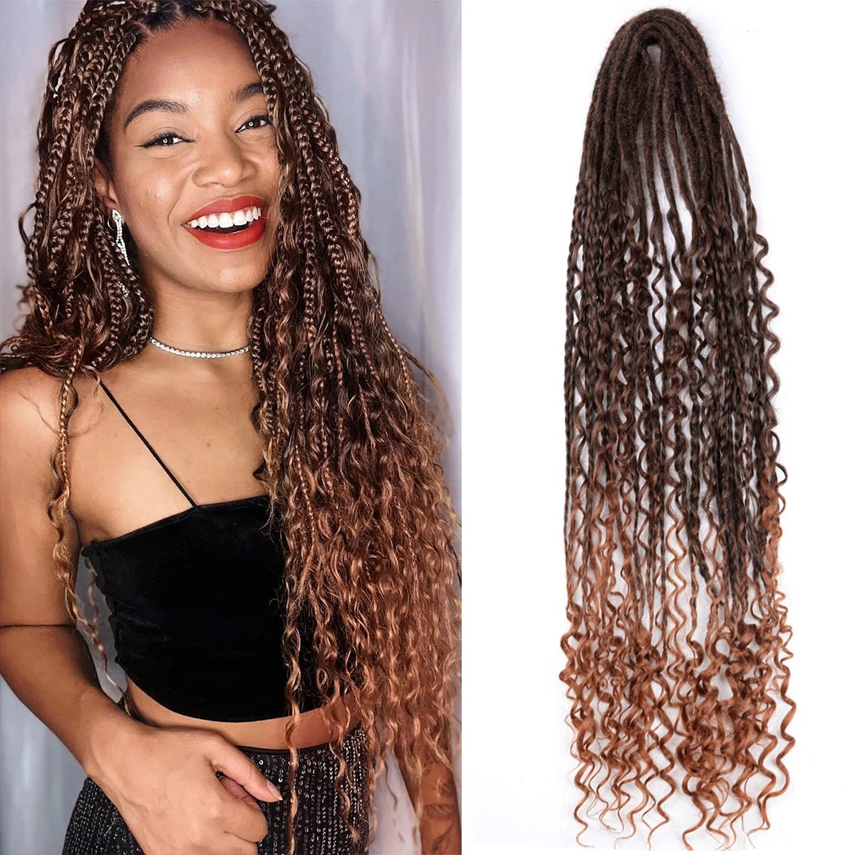 Handmade Dreadlocks Hair Extensions 24Inch Soft Crochet Dreadlock Braids Hair Synthetic Faux Locs Braids Hair For Women And Men - MAGUSTA BEAUTY
