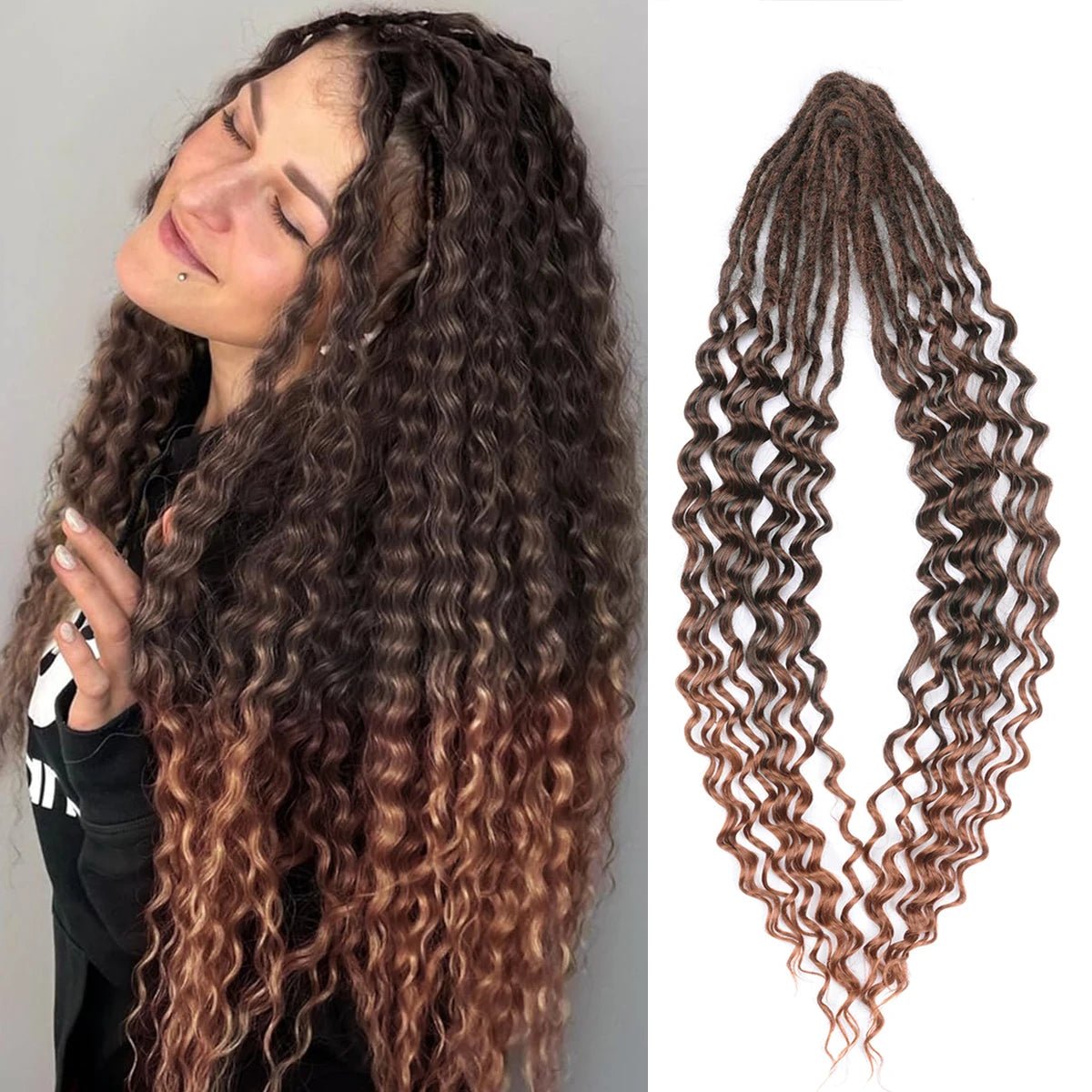 Handmade Dreadlocks Hair Extensions 24Inch Soft Crochet Dreadlock Braids Hair Synthetic Faux Locs Braids Hair For Women And Men - MAGUSTA BEAUTY