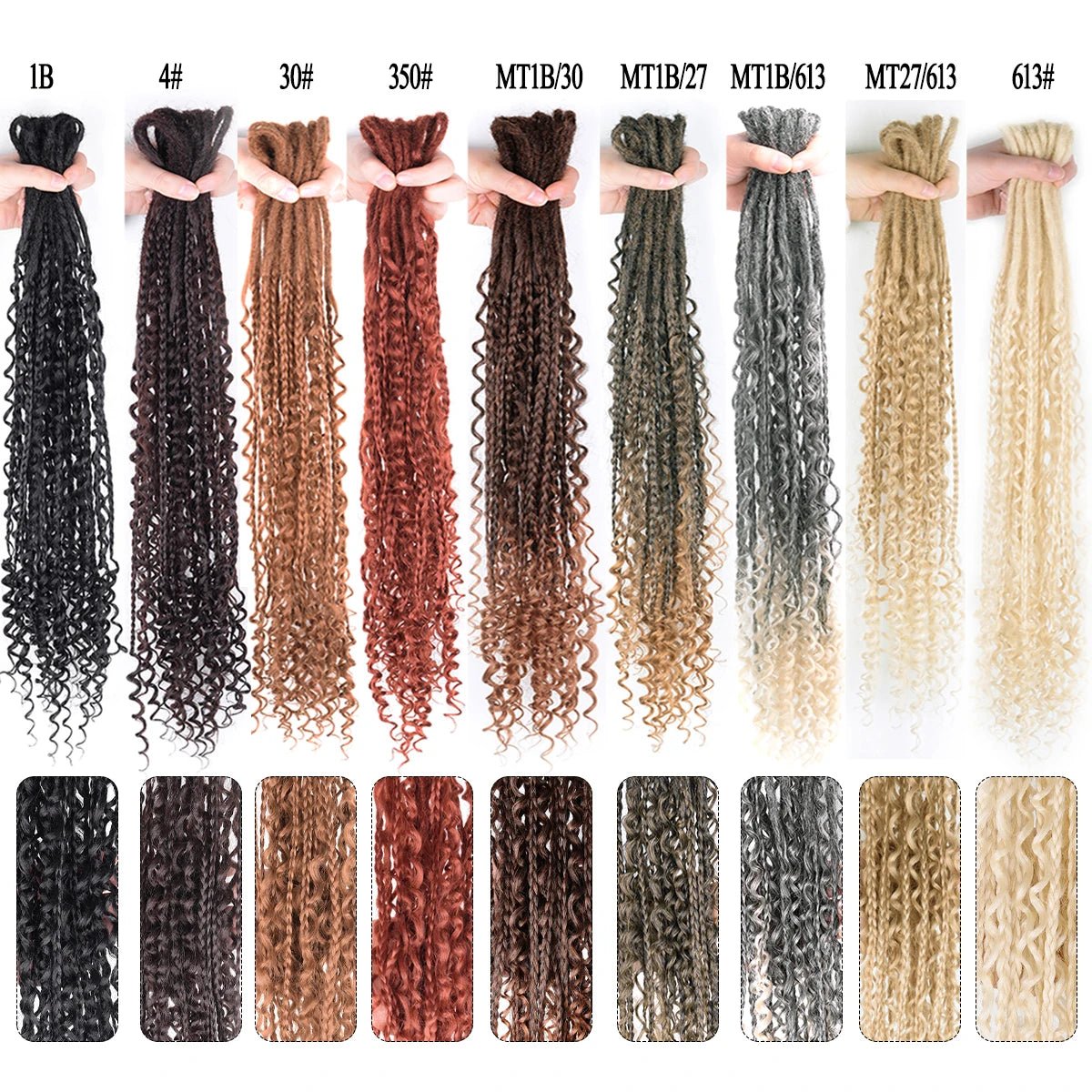 Handmade Dreadlocks Hair Extensions 24Inch Soft Crochet Dreadlock Braids Hair Synthetic Faux Locs Braids Hair For Women And Men - MAGUSTA BEAUTY
