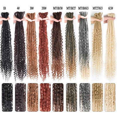 Handmade Dreadlocks Hair Extensions 24Inch Soft Crochet Dreadlock Braids Hair Synthetic Faux Locs Braids Hair For Women And Men - MAGUSTA BEAUTY