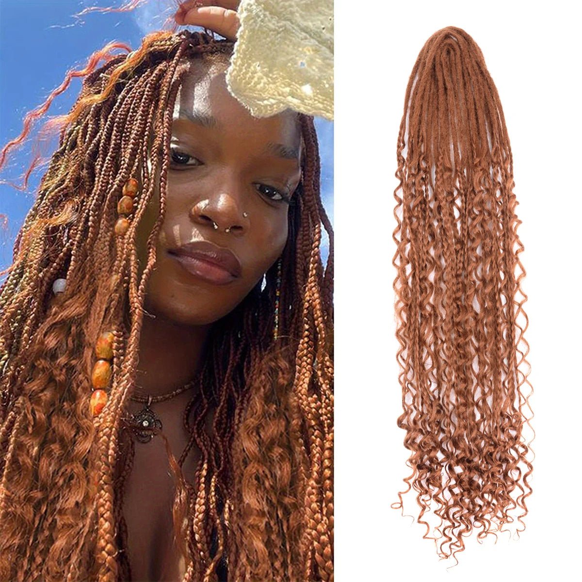 Handmade Dreadlocks Hair Extensions 24Inch Soft Crochet Dreadlock Braids Hair Synthetic Faux Locs Braids Hair For Women And Men - MAGUSTA BEAUTY