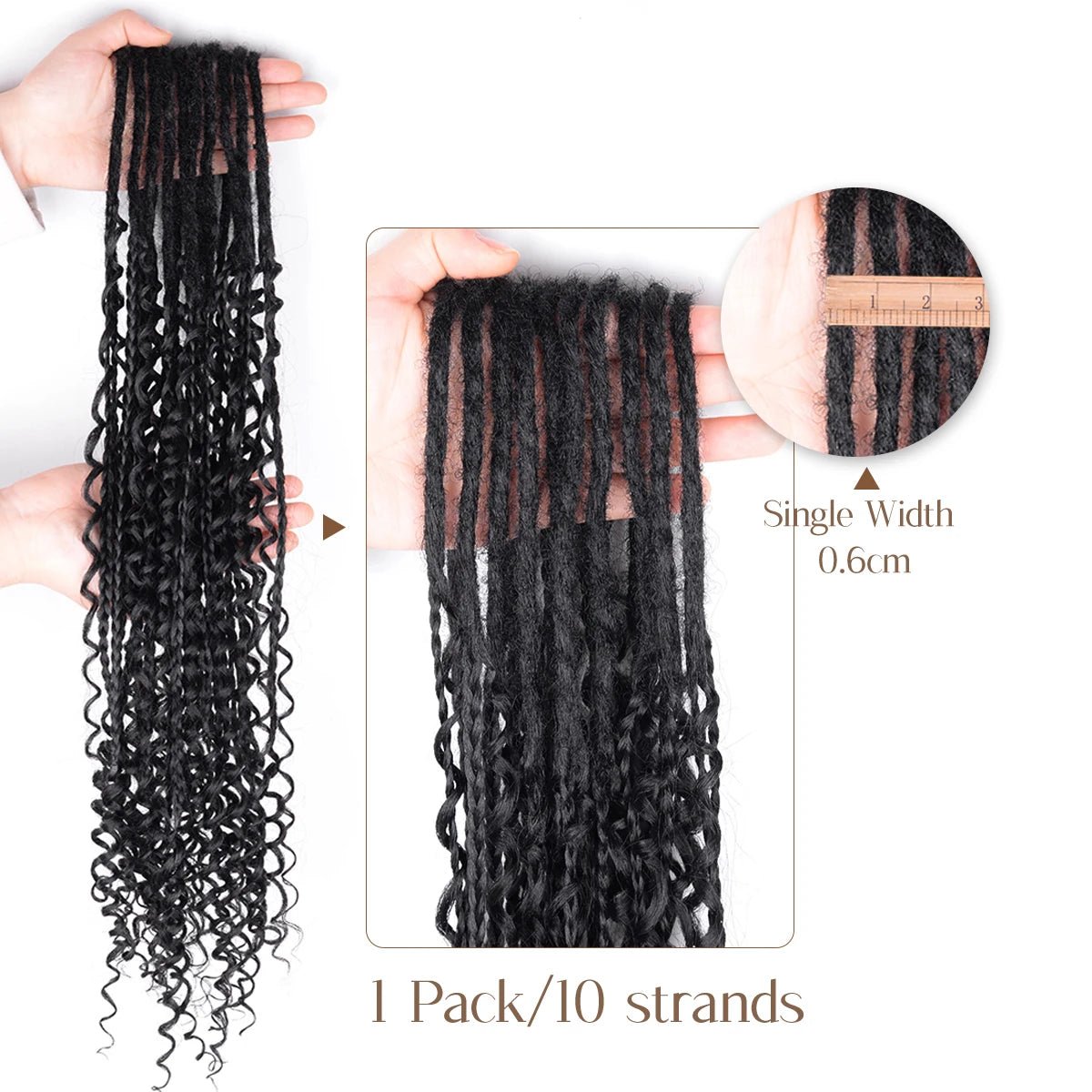 Handmade Dreadlocks Hair Extensions 24Inch Soft Crochet Dreadlock Braids Hair Synthetic Faux Locs Braids Hair For Women And Men - MAGUSTA BEAUTY