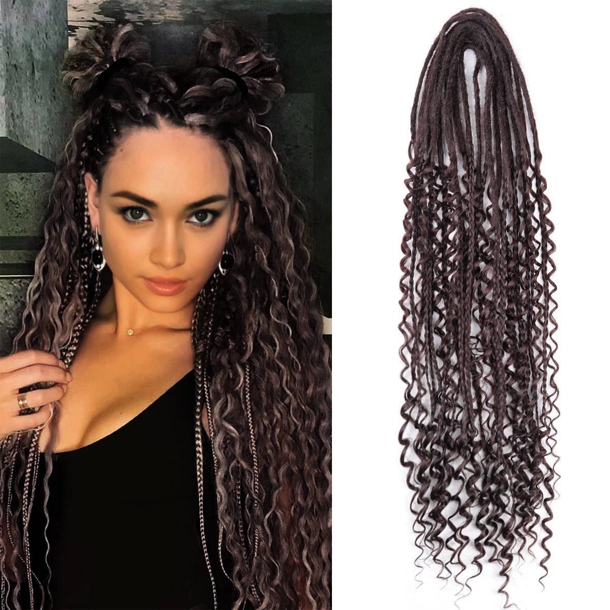 Handmade Dreadlocks Hair Extensions 24Inch Soft Crochet Dreadlock Braids Hair Synthetic Faux Locs Braids Hair For Women And Men - MAGUSTA BEAUTY