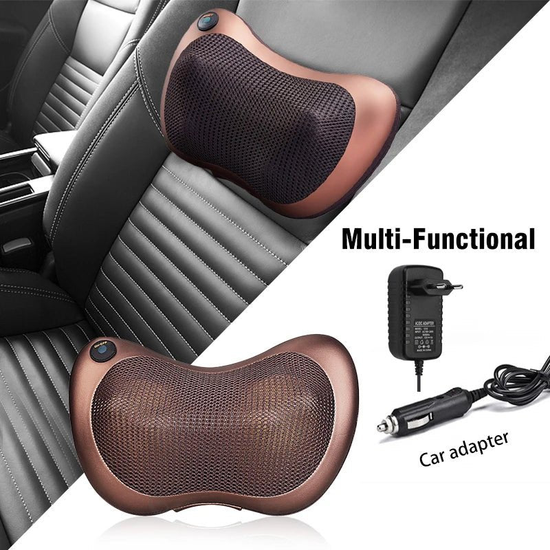 Head Massager Car Home Cervical Shiatsu Massage Neck Back Waist Body Electric Multifunctional Massage Pillow Cushion - MAGUSTA BEAUTY