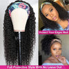 Headband Wigs Human Hair 28 30 32 Inch Water Wave Wigs 100% Real Hair Curly wig None Lace Front Wigs Full Machine Made Wigs - MAGUSTA BEAUTY