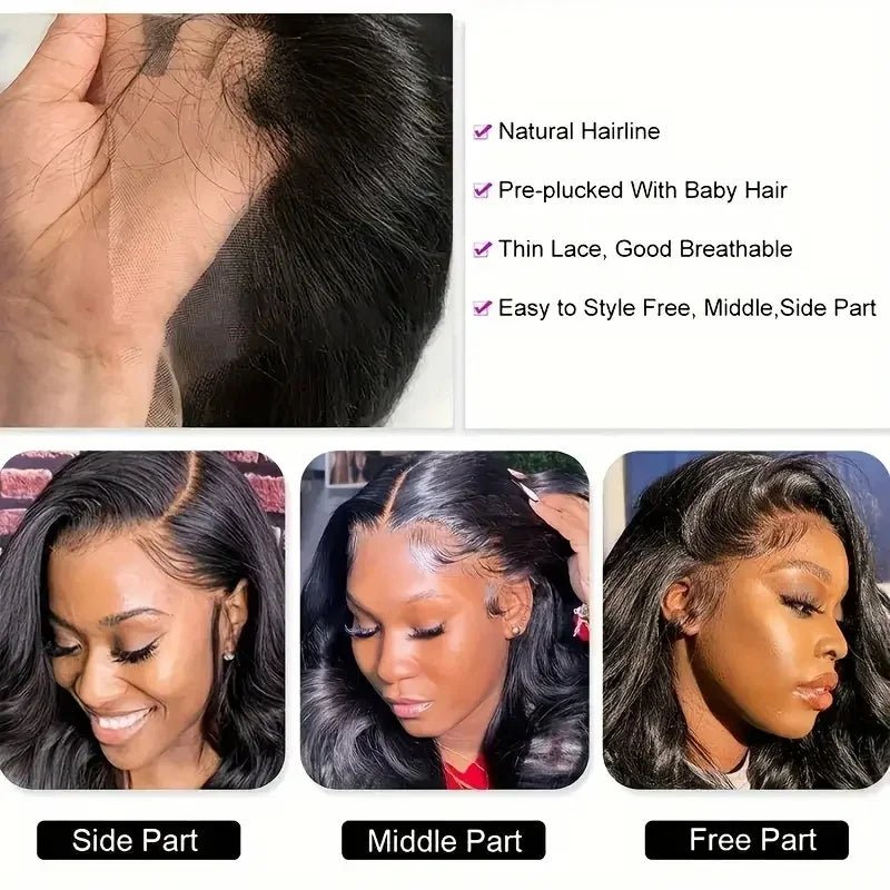 Heyju wig 13x6 HD Lace Frontal Wig 13x4 Lace Front Human Hair Wigs For Black Women Body Wave Lace Front Wig Brazilian Hair Wig - MAGUSTA BEAUTY