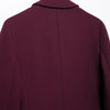 HH Women Fashion Burgundy Woolen Coat Double Breasted Long Sleeve Lapel Blends Jacket Autumn Winter High Street Outerwear - MAGUSTA BEAUTY