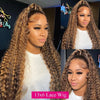 Highlight Wig Human Hair Ombre HD Lace Wig 13x6 Human Hair Deep Wave Frontal Wig Brazilian 13x4 Water Wave Curly Wigs For Women - MAGUSTA BEAUTY