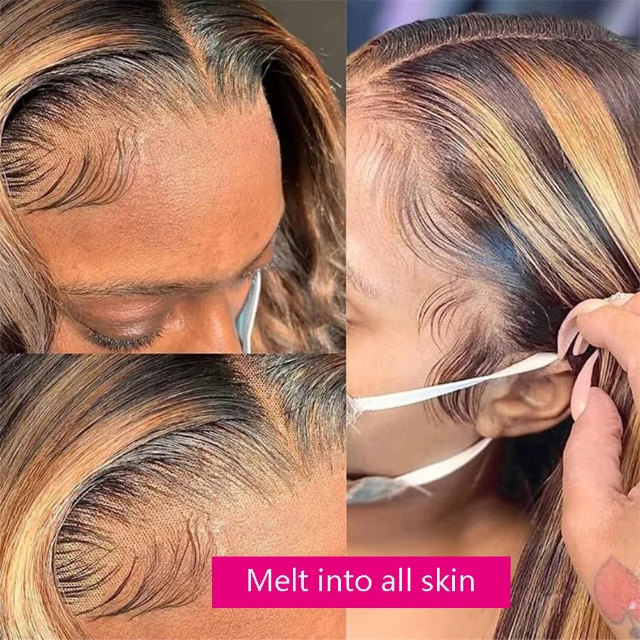 Highlight Wig Human Hair Ombre HD Lace Wig 13x6 Human Hair Deep Wave Frontal Wig Brazilian 13x4 Water Wave Curly Wigs For Women - MAGUSTA BEAUTY