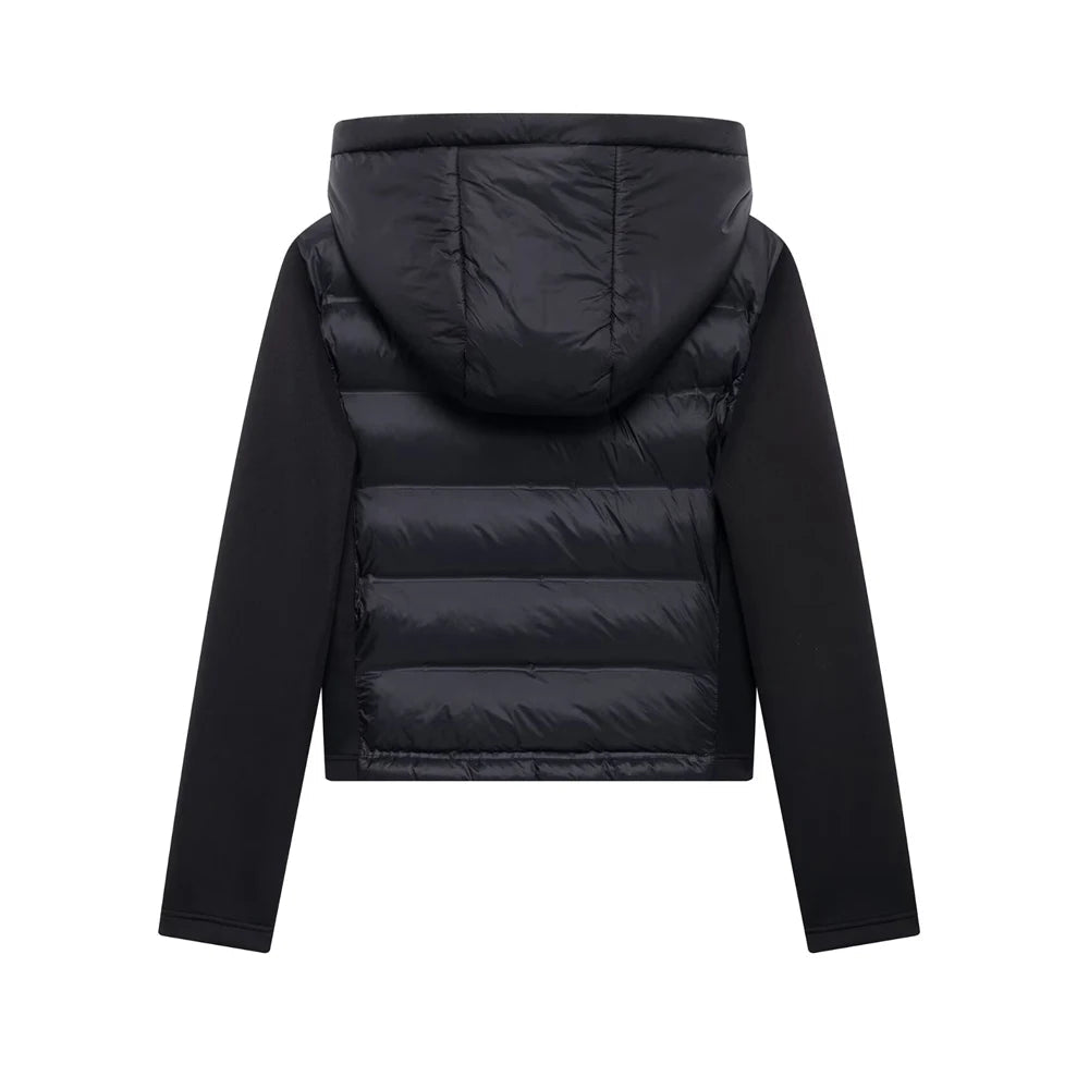 Hooded Patchwork Padded Jacket Coat with Pockets for Women, Long Sleeve, Front Zipper, Female Outerwear, Chic Tops, Fashion - MAGUSTA BEAUTY