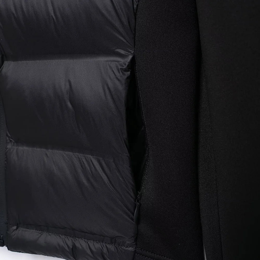 Hooded Patchwork Padded Jacket Coat with Pockets for Women, Long Sleeve, Front Zipper, Female Outerwear, Chic Tops, Fashion - MAGUSTA BEAUTY