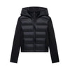 Hooded Patchwork Padded Jacket Coat with Pockets for Women, Long Sleeve, Front Zipper, Female Outerwear, Chic Tops, Fashion - MAGUSTA BEAUTY