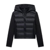 Hooded Patchwork Padded Jacket Coat with Pockets for Women, Long Sleeve, Front Zipper, Female Outerwear, Chic Tops, Fashion - MAGUSTA BEAUTY
