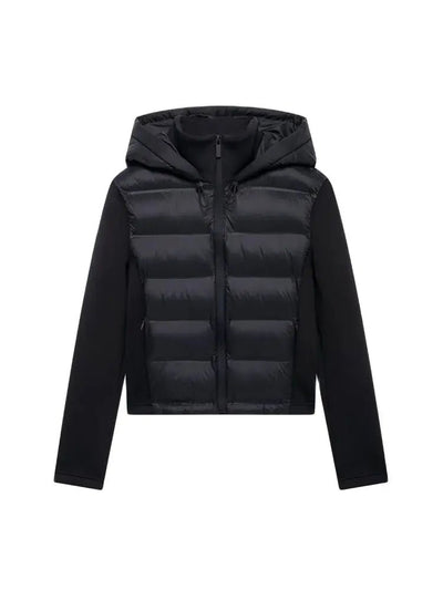 Hooded Patchwork Padded Jacket Coat with Pockets for Women, Long Sleeve, Front Zipper, Female Outerwear, Chic Tops, Fashion - MAGUSTA BEAUTY