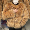HOOOFUR Faux Fur Coat Women's Jacket Winter Fashion Warm Thick Fox Raccoon Leather Brown Plus Size Especially Fake Fur Cold Coat - MAGUSTA BEAUTY
