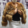 HOOOFUR Faux Fur Coat Women's Jacket Winter Fashion Warm Thick Fox Raccoon Leather Brown Plus Size Especially Fake Fur Cold Coat - MAGUSTA BEAUTY