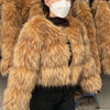 HOOOFUR Faux Fur Coat Women's Jacket Winter Fashion Warm Thick Fox Raccoon Leather Brown Plus Size Especially Fake Fur Cold Coat - MAGUSTA BEAUTY