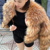 HOOOFUR Faux Fur Coat Women's Jacket Winter Fashion Warm Thick Fox Raccoon Leather Brown Plus Size Especially Fake Fur Cold Coat - MAGUSTA BEAUTY