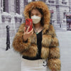 HOOOFUR Faux Fur Coat Women's Jacket Winter Fashion Warm Thick Fox Raccoon Leather Brown Plus Size Especially Fake Fur Cold Coat - MAGUSTA BEAUTY