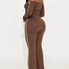 Hot girl fashion trend suit irregular side length pants long sleeved off shoulder women's clothing spring and summer - MAGUSTA BEAUTY