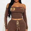 Hot girl fashion trend suit irregular side length pants long sleeved off shoulder women's clothing spring and summer - MAGUSTA BEAUTY