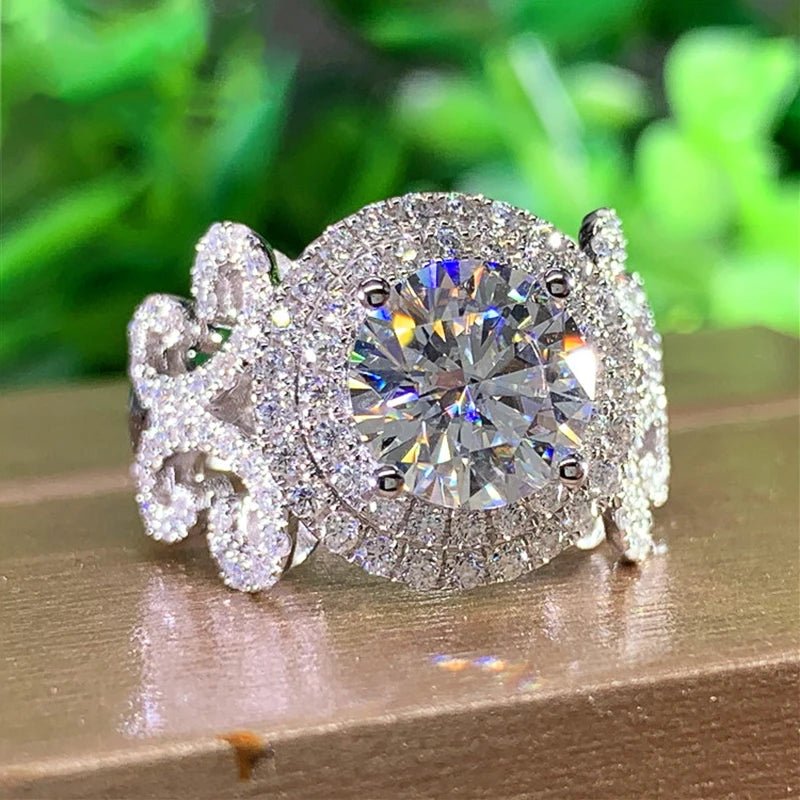 Huitan Aesthetic Design Women's Wedding Rings with Brilliant Cubic Zirconia Stone Graceful Proposal Engage Rings Fashion Jewelry - MAGUSTA BEAUTY