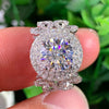 Huitan Aesthetic Design Women's Wedding Rings with Brilliant Cubic Zirconia Stone Graceful Proposal Engage Rings Fashion Jewelry - MAGUSTA BEAUTY