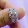 Huitan Aesthetic Design Women's Wedding Rings with Brilliant Cubic Zirconia Stone Graceful Proposal Engage Rings Fashion Jewelry - MAGUSTA BEAUTY