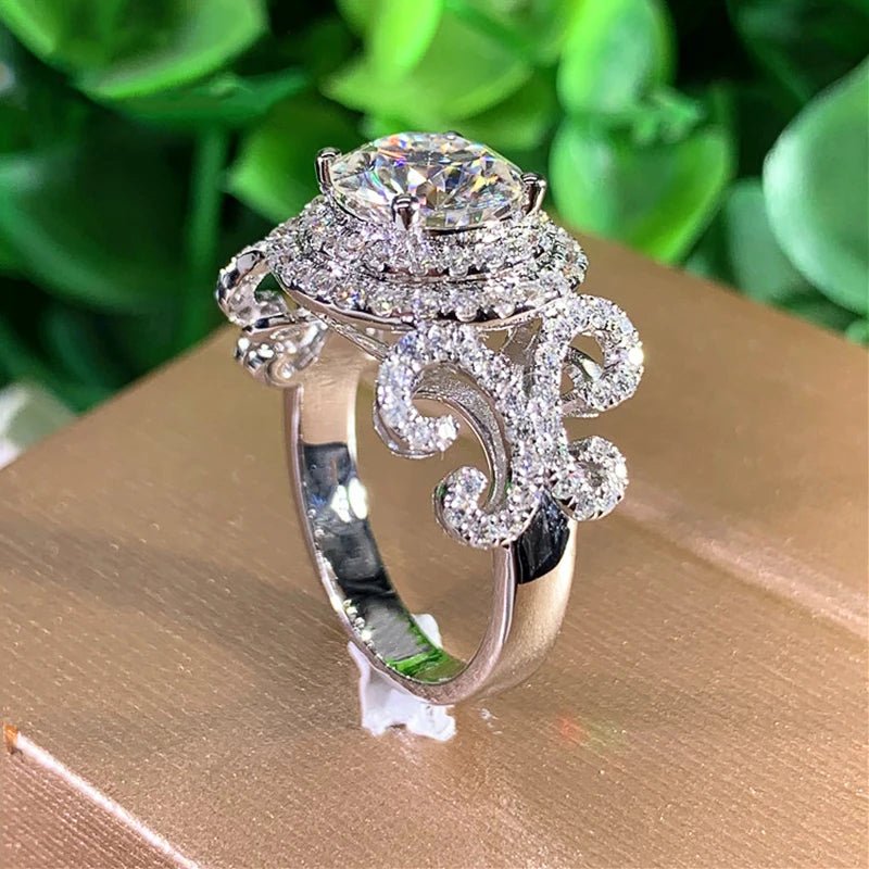 Huitan Aesthetic Design Women's Wedding Rings with Brilliant Cubic Zirconia Stone Graceful Proposal Engage Rings Fashion Jewelry - MAGUSTA BEAUTY