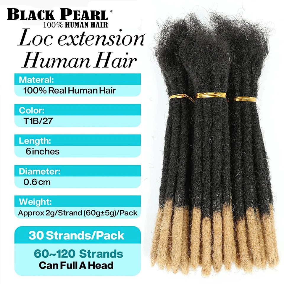 Human Hair Dreadlocks Loc Extensions Kinky Straight 100% Human Hair Dreadlocks Extensions 100% Human Hair Dreadlock Extensions - MAGUSTA BEAUTY