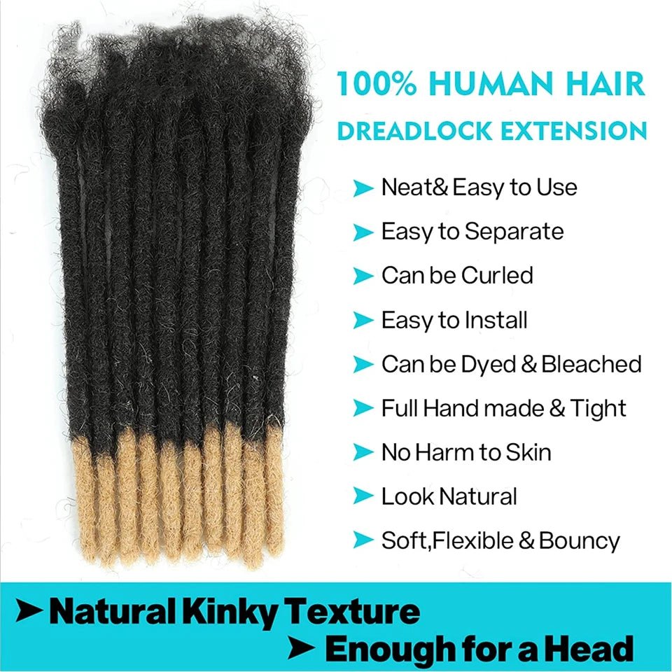 Human Hair Dreadlocks Loc Extensions Kinky Straight Wholesale Crochet Braids Brazilian Remy Hair Extensions 10 20 40 60 Strands - MAGUSTA BEAUTY