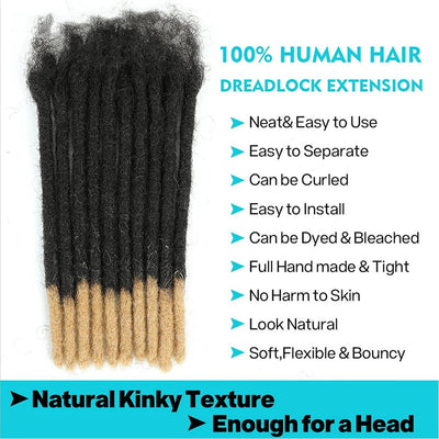 Human Hair Dreadlocks Loc Extensions Kinky Straight Wholesale Crochet Braids Brazilian Remy Hair Extensions 10 20 40 60 Strands - MAGUSTA BEAUTY