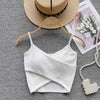  Irregular Casual Sport Camisole Women Strap Design Solid Fashion 2023 Y2K Elegant Ladies Chic Slim Tank Tops - MAGUSTA BEAUTY