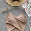  Irregular Casual Sport Camisole Women Strap Design Solid Fashion 2023 Y2K Elegant Ladies Chic Slim Tank Tops - MAGUSTA BEAUTY