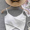 Irregular Casual Sport Camisole Women Strap Design Solid Fashion 2023 Y2K Elegant Ladies Chic Slim Tank Tops - MAGUSTA BEAUTY