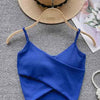  Irregular Casual Sport Camisole Women Strap Design Solid Fashion 2023 Y2K Elegant Ladies Chic Slim Tank Tops - MAGUSTA BEAUTY