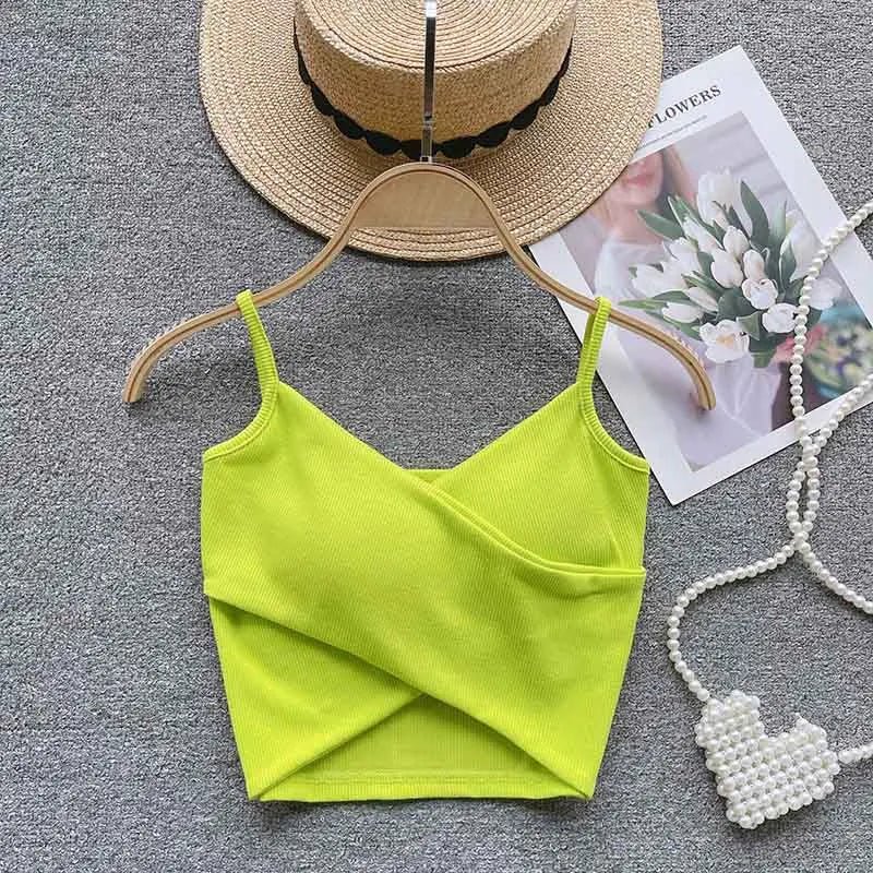  Irregular Casual Sport Camisole Women Strap Design Solid Fashion 2023 Y2K Elegant Ladies Chic Slim Tank Tops - MAGUSTA BEAUTY